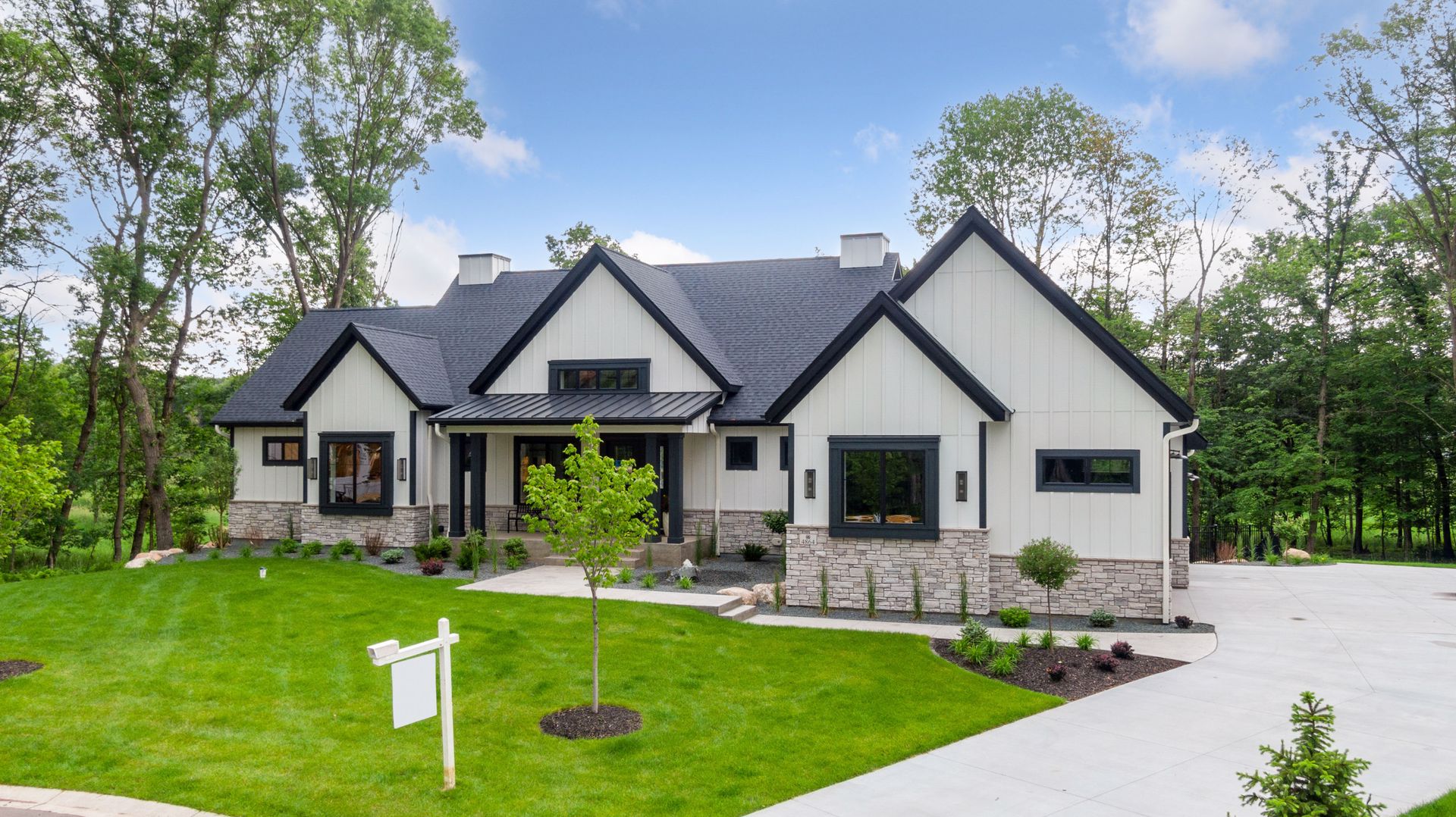 Elevated view of home front